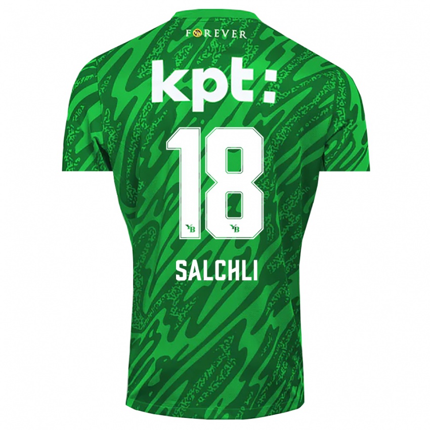 ילדים רובן סלקלי #18 לבן ירוק חולצת שוער 2025/26 חולצה קצרה