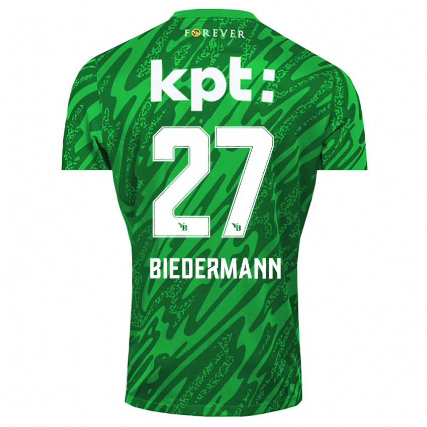 ילדים תמרה בידרמן #27 לבן ירוק חולצת שוער 2025/26 חולצה קצרה