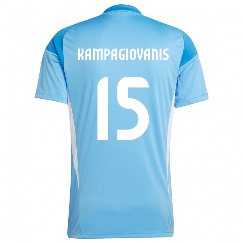 ילדים Anastasios Kampagiovanis #15 כתום לבן חולצת שוער 2025/26 חולצה קצרה