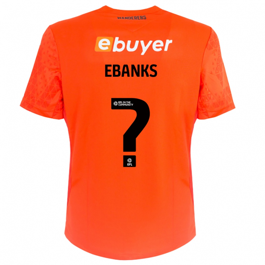 ילדים Eve Ebanks #0 שחור כתום חולצת שוער 2025/26 חולצה קצרה