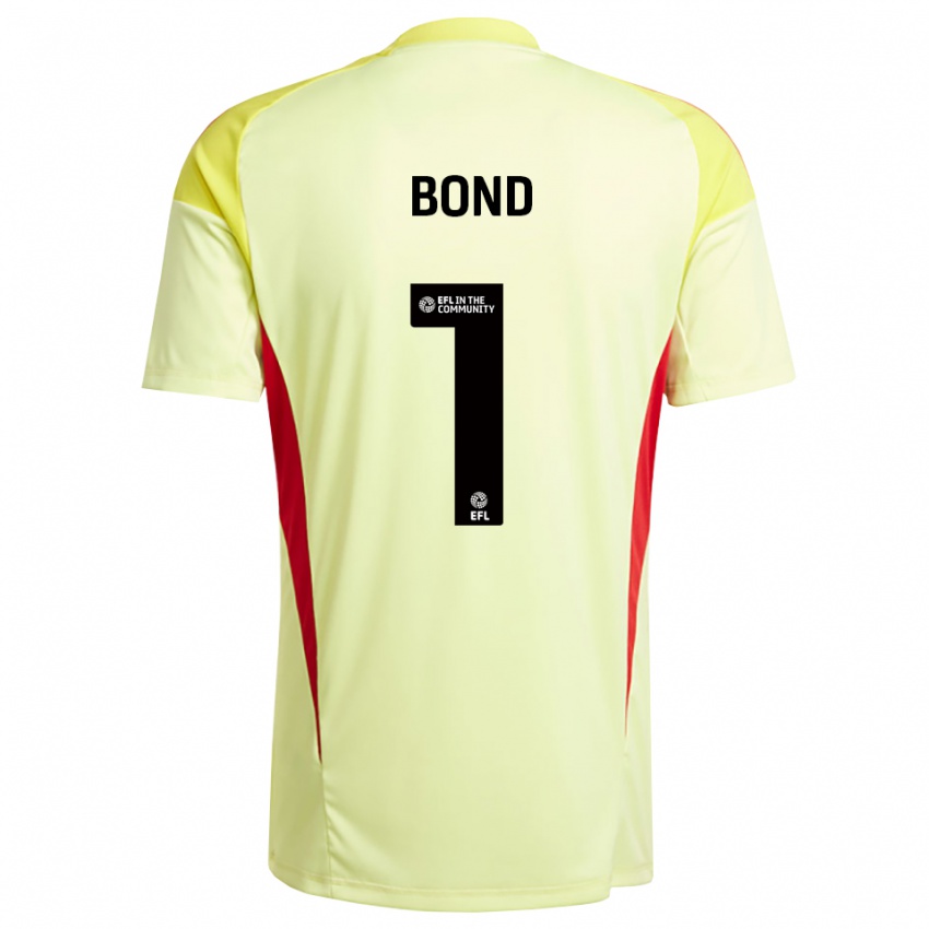 ילדים Abbi Bond #1 צהוב בהיר חולצת שוער 2025/26 חולצה קצרה