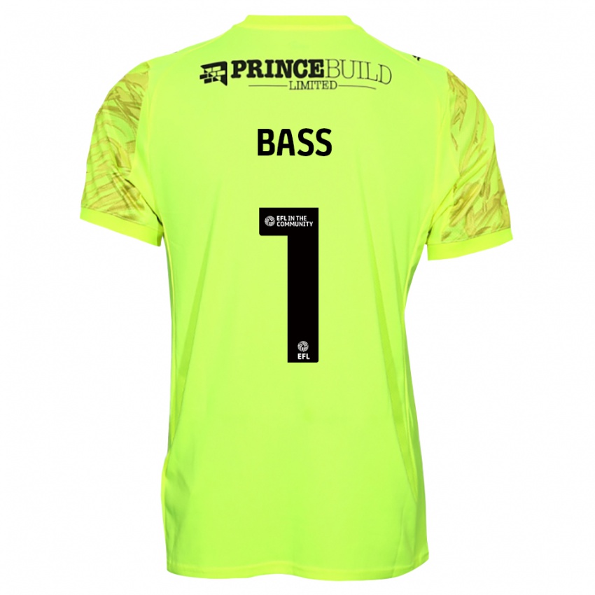 ילדים אלכס באס #1 שחור ירוק פלורסנט חולצת שוער 2025/26 חולצה קצרה