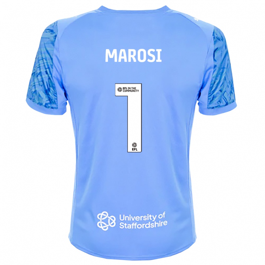 ילדים מרקו מארוסי #1 כחול מלכותי חולצת שוער 2025/26 חולצה קצרה