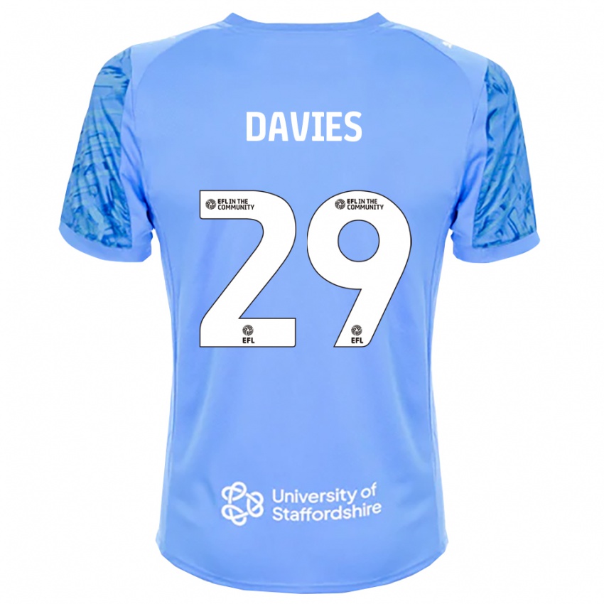ילדים ארון דייוויס #29 כחול מלכותי חולצת שוער 2025/26 חולצה קצרה