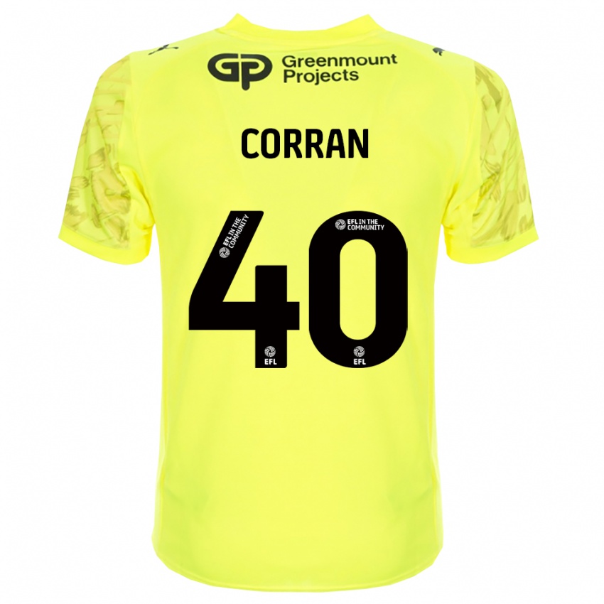 ילדים מת׳יו קוראן #40 שחור ירוק פלורסנט חולצת שוער 2025/26 חולצה קצרה