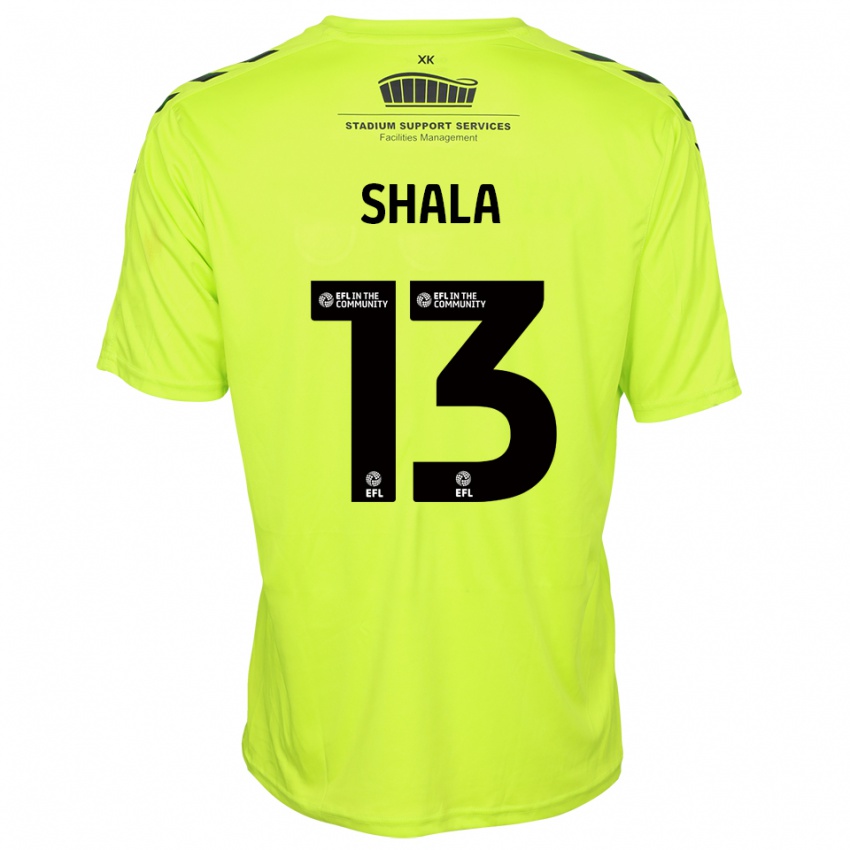 ילדים לורנס שאלה #13 ירוק פלורסנט חולצת שוער 2025/26 חולצה קצרה