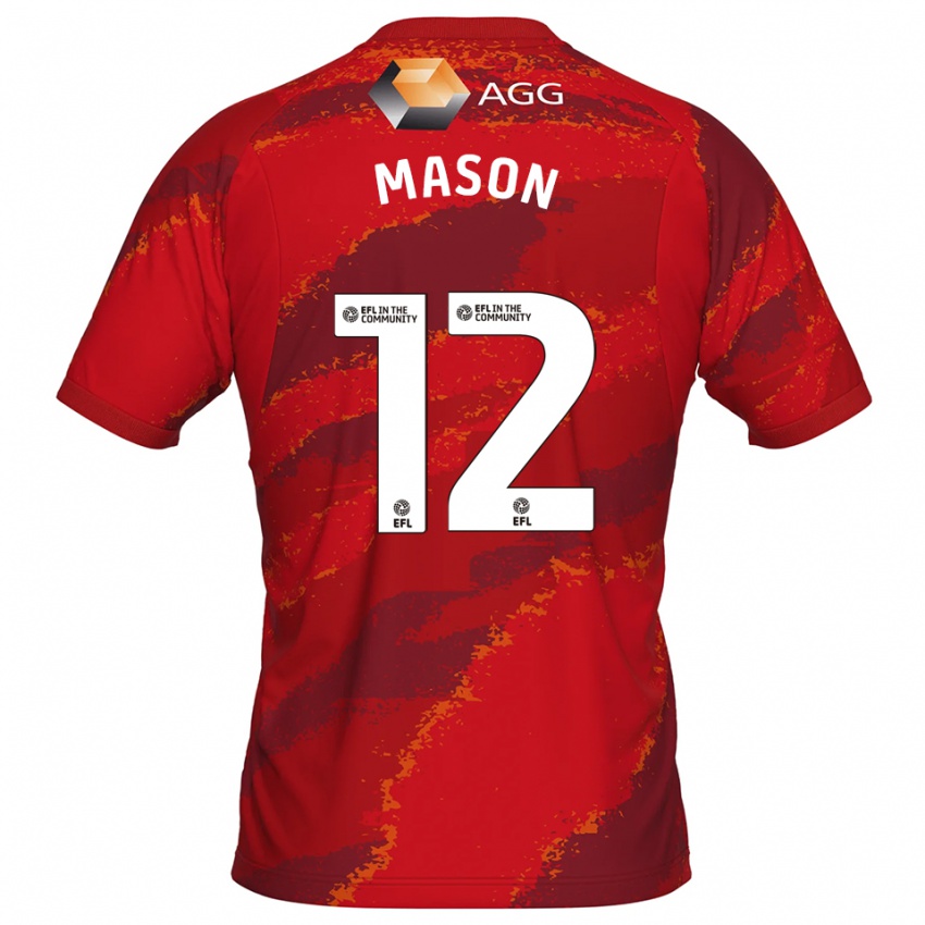 ילדים Owen Mason #12 לבן אדום חולצת שוער 2025/26 חולצה קצרה