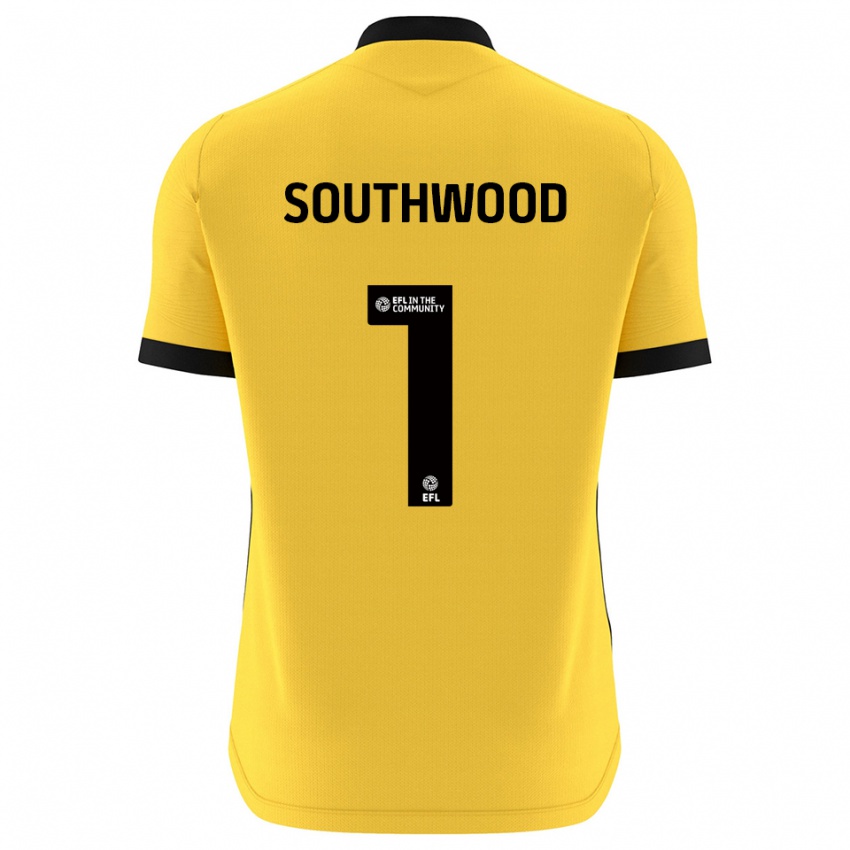 ילדים לוק סות'ווד #1 שחור צהוב חולצת שוער 2025/26 חולצה קצרה