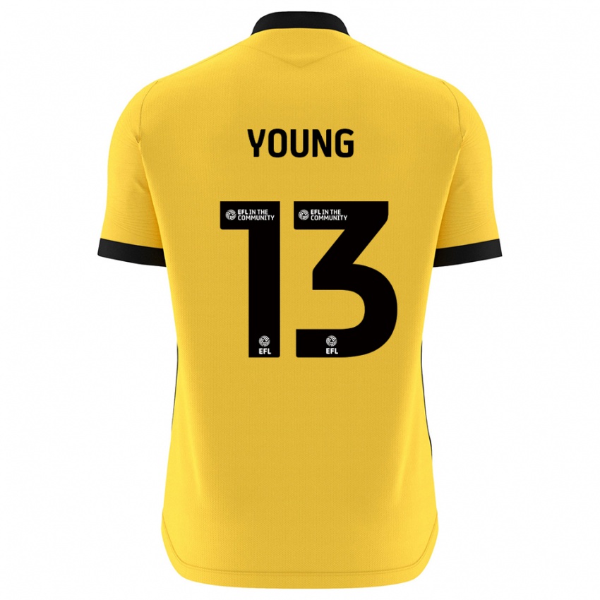 ילדים בראד יאנג #13 שחור צהוב חולצת שוער 2025/26 חולצה קצרה