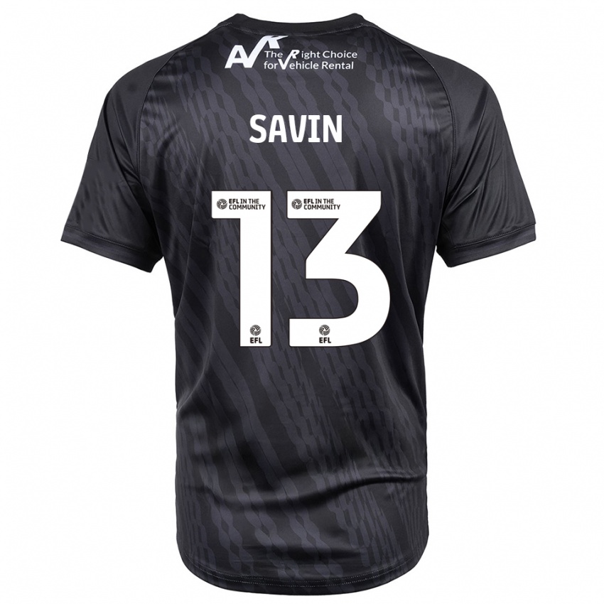 ילדים טובי סאווין #13 שחור לבן חולצת שוער 2025/26 חולצה קצרה