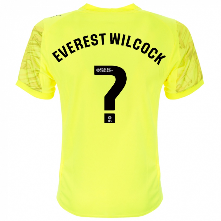 ילדים Tom Everest Wilcock #0 שחור צהוב חולצת שוער 2025/26 חולצה קצרה