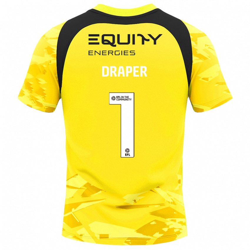 ילדים Anna Draper #1 אפור צהוב בהיר חולצת שוער 2025/26 חולצה קצרה