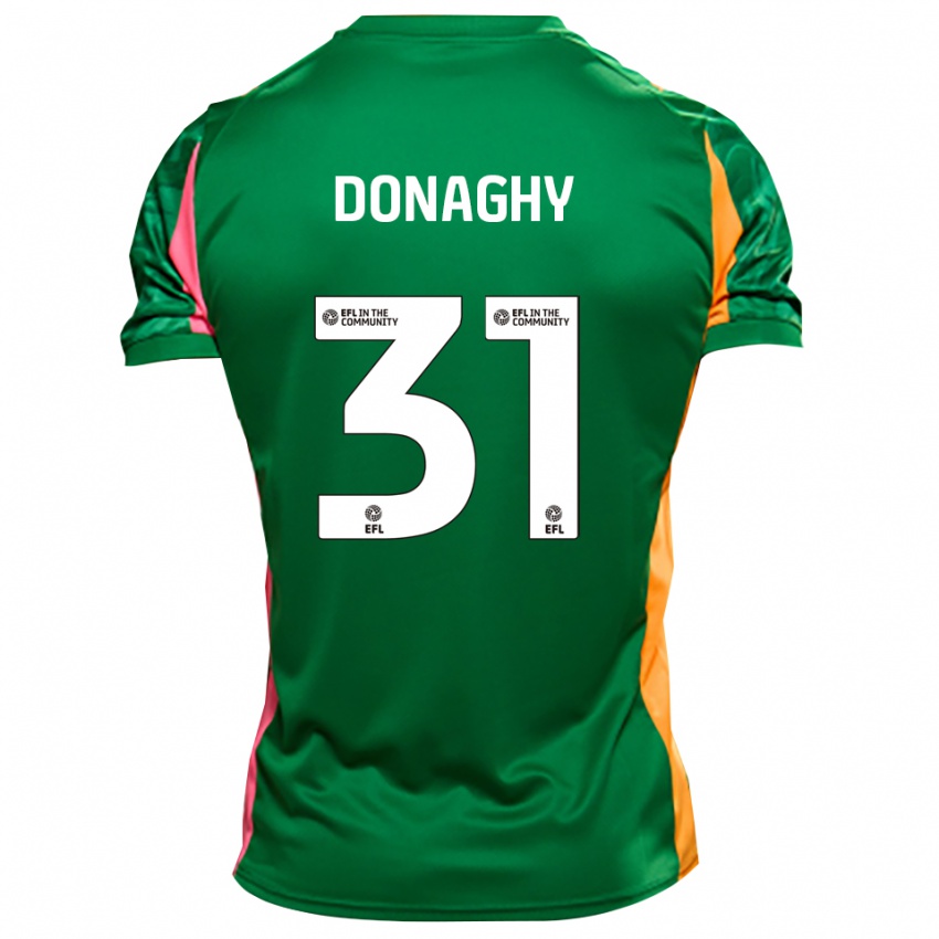 ילדים Tom Donaghy #31 כתום ירוק חולצת שוער 2025/26 חולצה קצרה