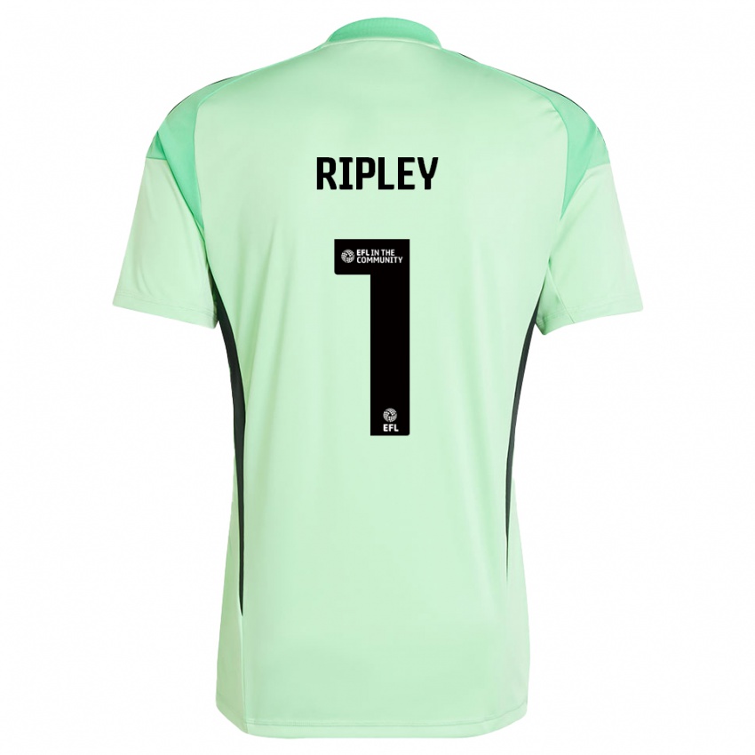 ילדים קונור ריפלי #1 שחור ירוק בהיר חולצת שוער 2025/26 חולצה קצרה