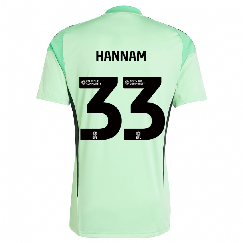 ילדים Shawna Hannam #33 שחור ירוק בהיר חולצת שוער 2025/26 חולצה קצרה