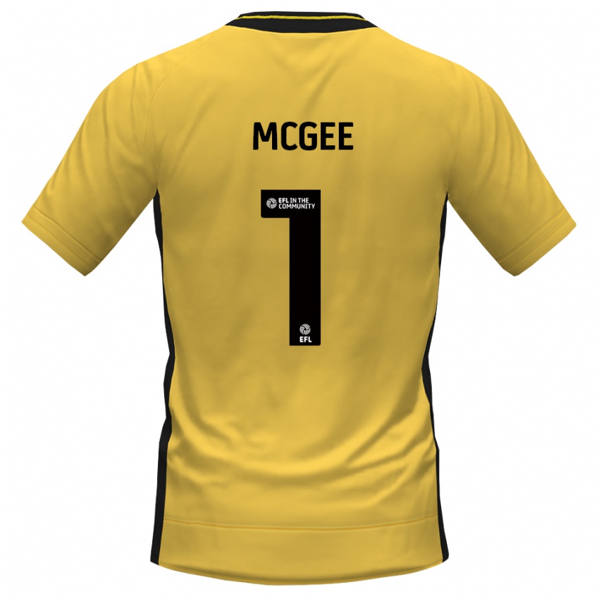 ילדים לוק מגי #1 שחור צהוב חולצת שוער 2025/26 חולצה קצרה