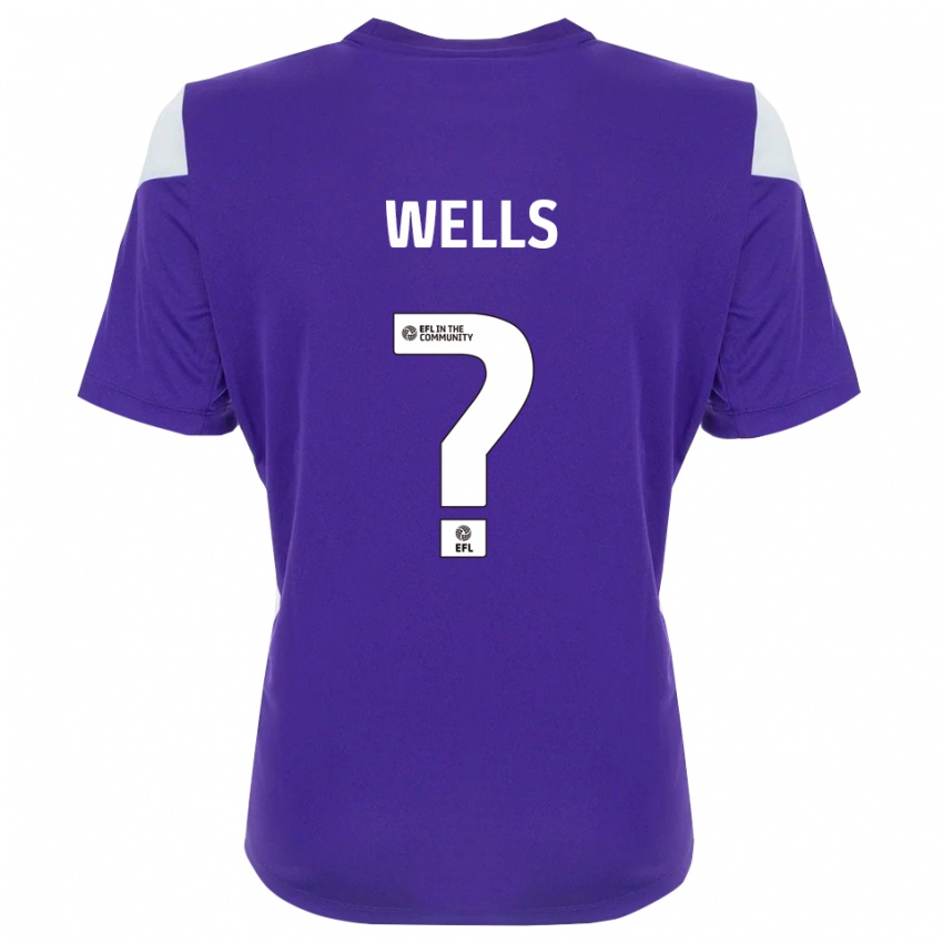 ילדים Liv Wells #0 לבן סגול חולצת שוער 2025/26 חולצה קצרה