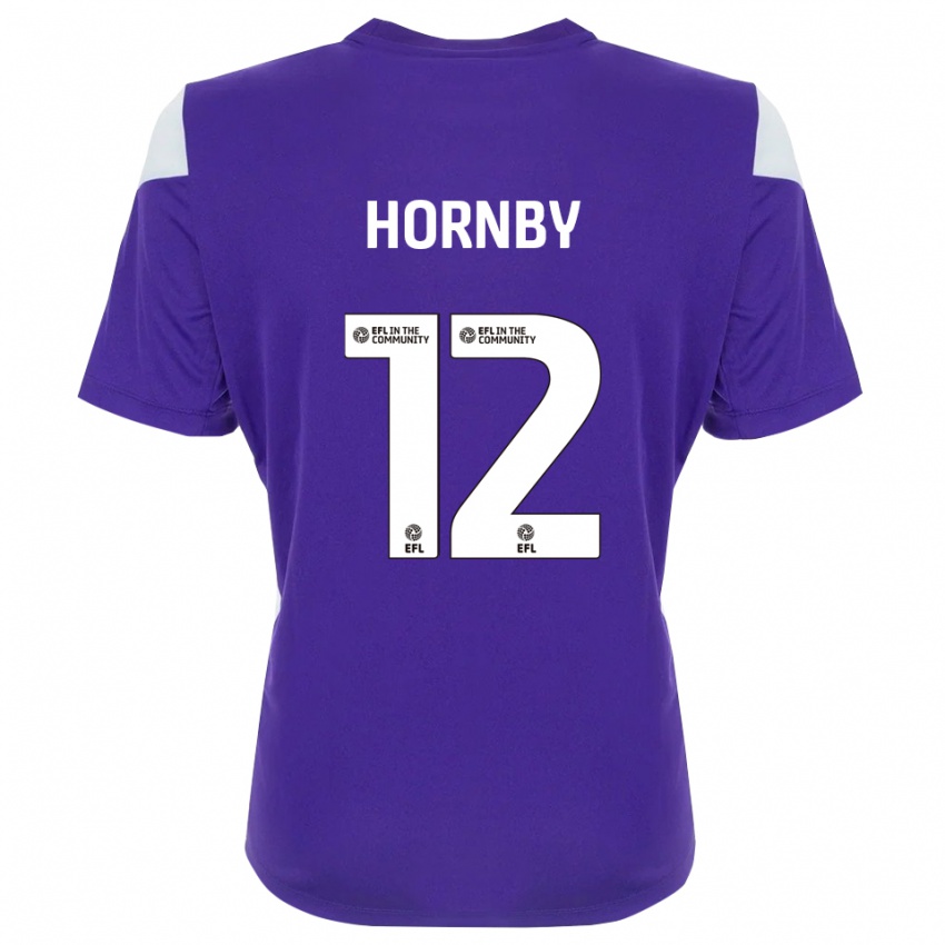 ילדים סם הורנבי #12 לבן סגול חולצת שוער 2025/26 חולצה קצרה