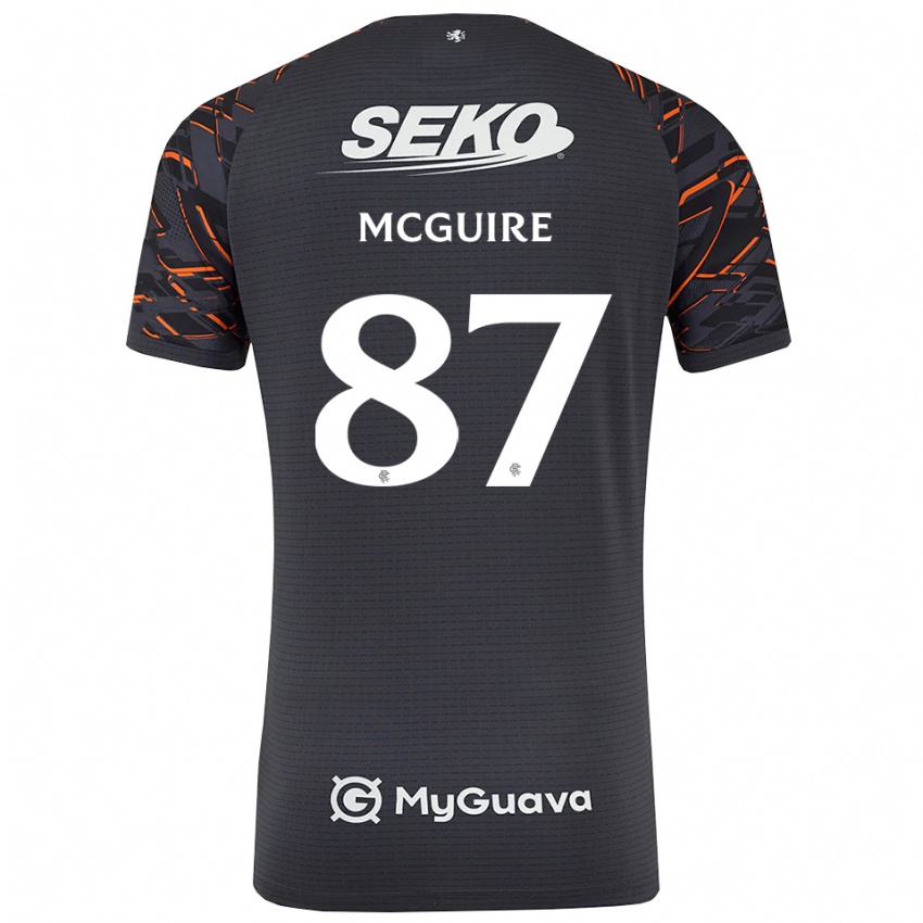 ילדים Rydnn McGuire #87 אפור כהה חולצת שוער 2025/26 חולצה קצרה