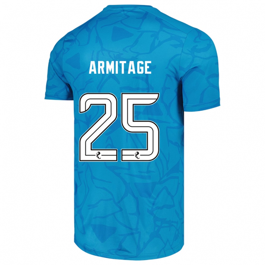 ילדים רואנה ארמיטאג׳ #25 לבן כחול חולצת שוער 2025/26 חולצה קצרה