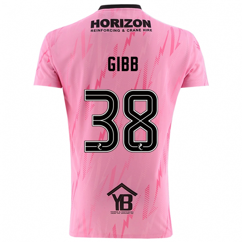 ילדים Thomas Gibb #38 שחור ורוד חולצת שוער 2025/26 חולצה קצרה