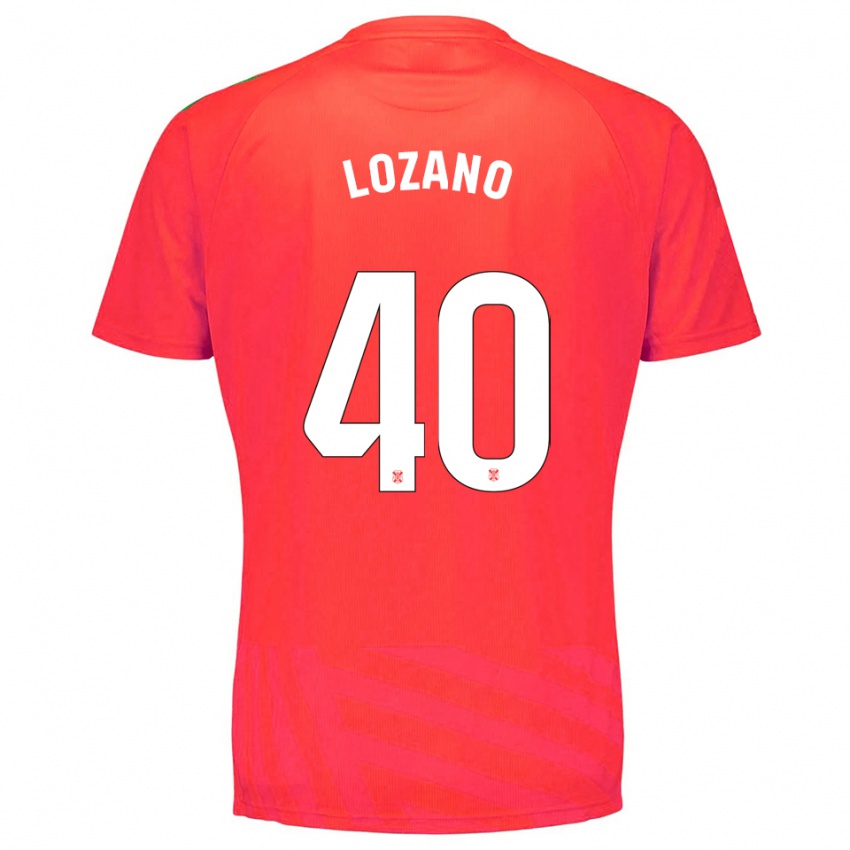 ילדים Gabriel Lozano #40 אדום לבן חולצת שוער 2025/26 חולצה קצרה