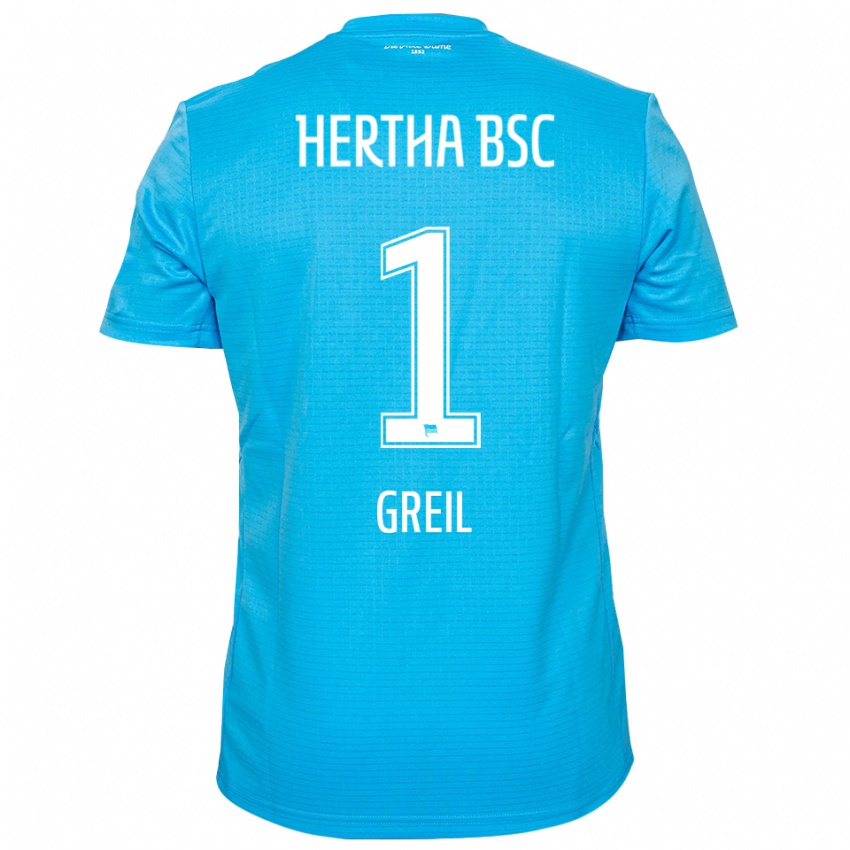 ילדים Luis Greil #1 כחול בהיר לבן חולצת שוער 2025/26 חולצה קצרה