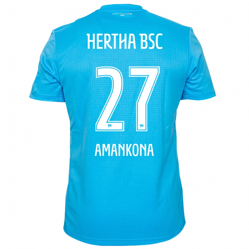 ילדים נאש-דניאל אמנקונה #27 כחול בהיר לבן חולצת שוער 2025/26 חולצה קצרה