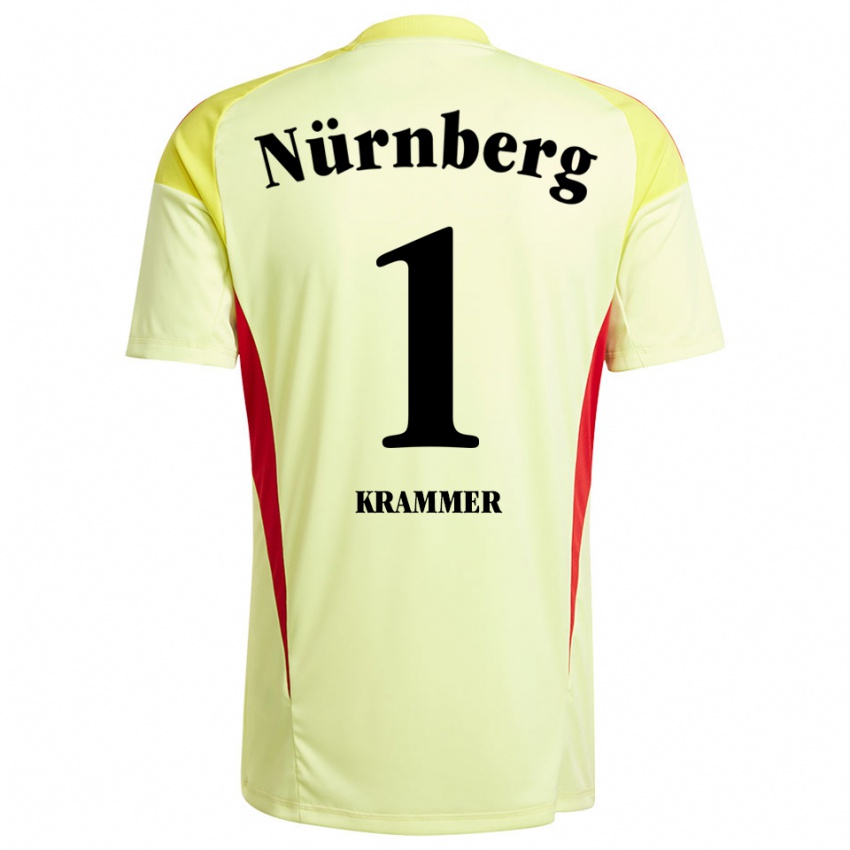 ילדים קריסטין קראמר #1 צהוב שחור חולצת שוער 2025/26 חולצה קצרה