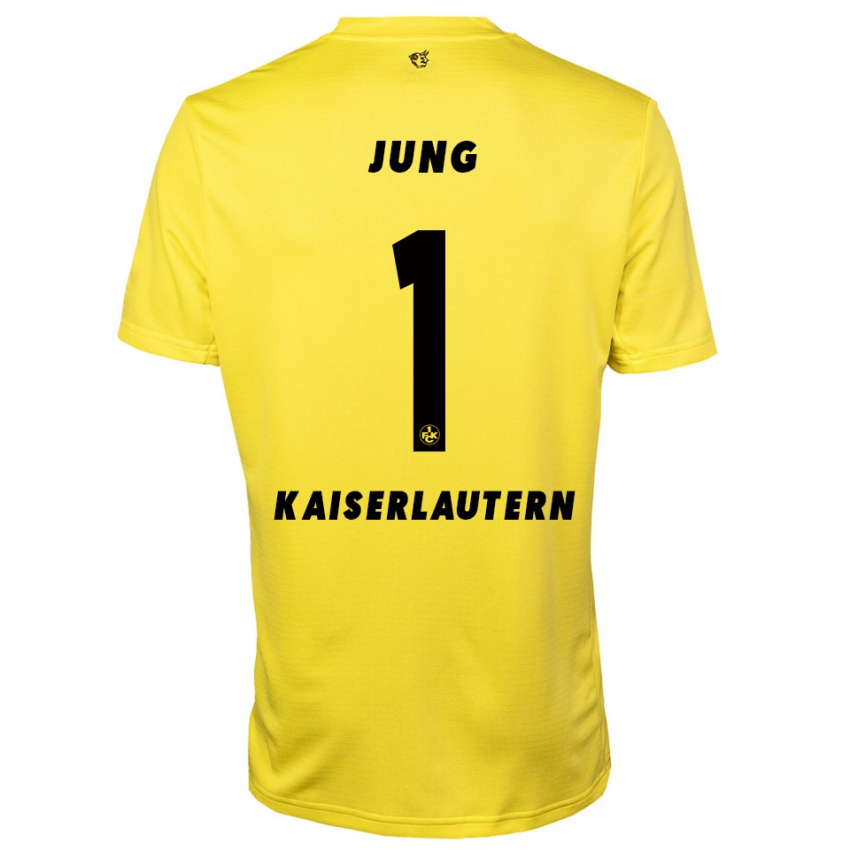 ילדים Moritz Jung #1 צהוב שחור חולצת שוער 2025/26 חולצה קצרה