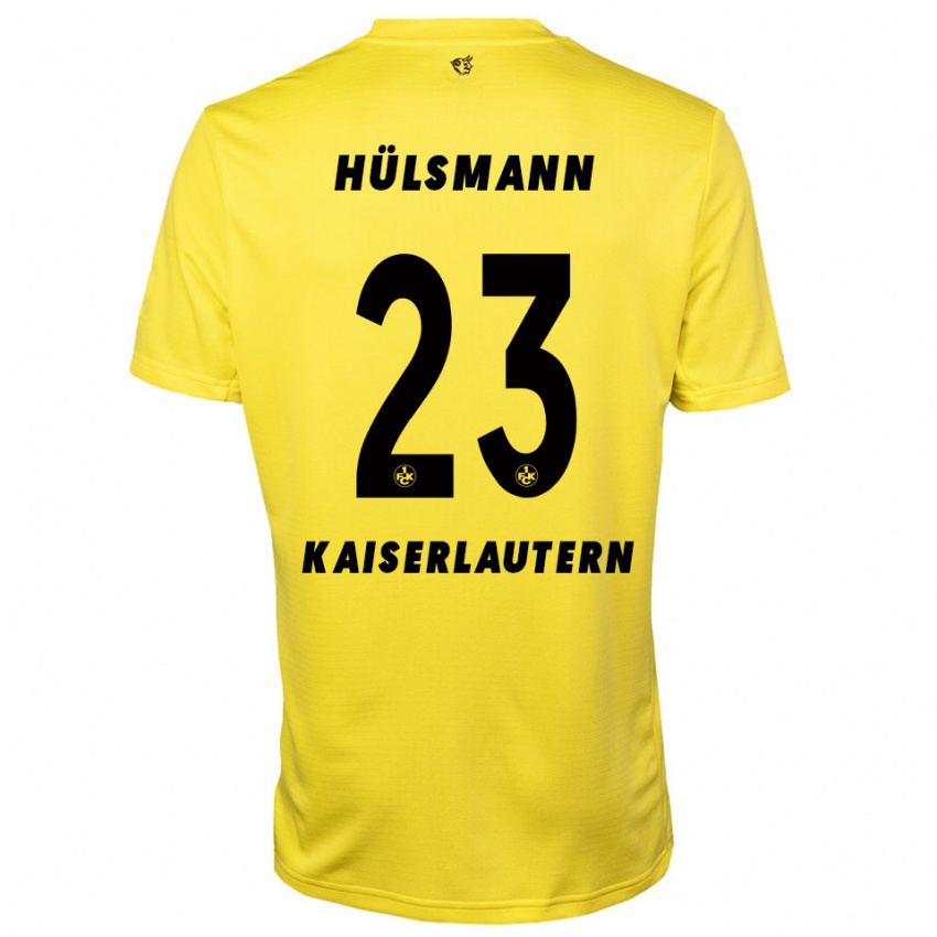 ילדים Randy Hülsmann #23 צהוב שחור חולצת שוער 2025/26 חולצה קצרה