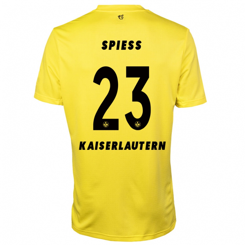 ילדים Louis Spieß #23 צהוב שחור חולצת שוער 2025/26 חולצה קצרה