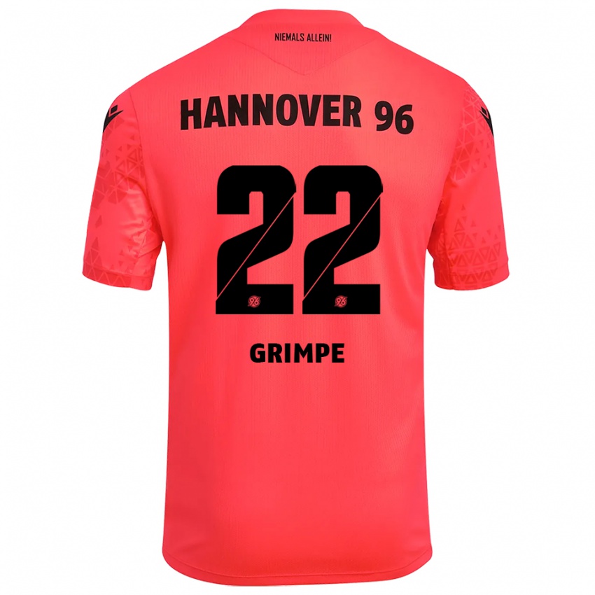 ילדים לוקה ג׳ואל גרימפה #22 אדום שחור חולצת שוער 2025/26 חולצה קצרה