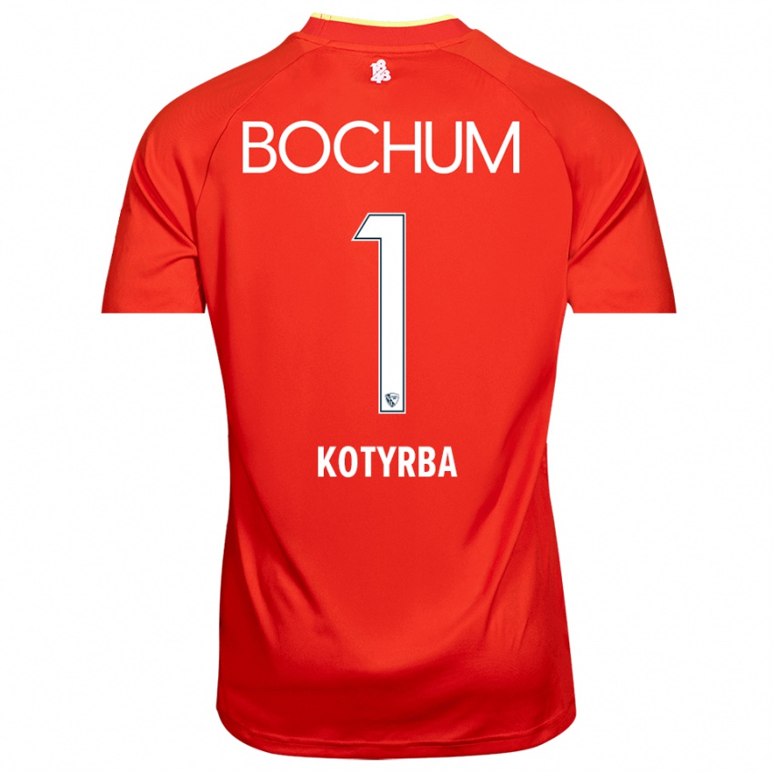 ילדים פין גרגור קוטירבה #1 אדום לבן חולצת שוער 2025/26 חולצה קצרה