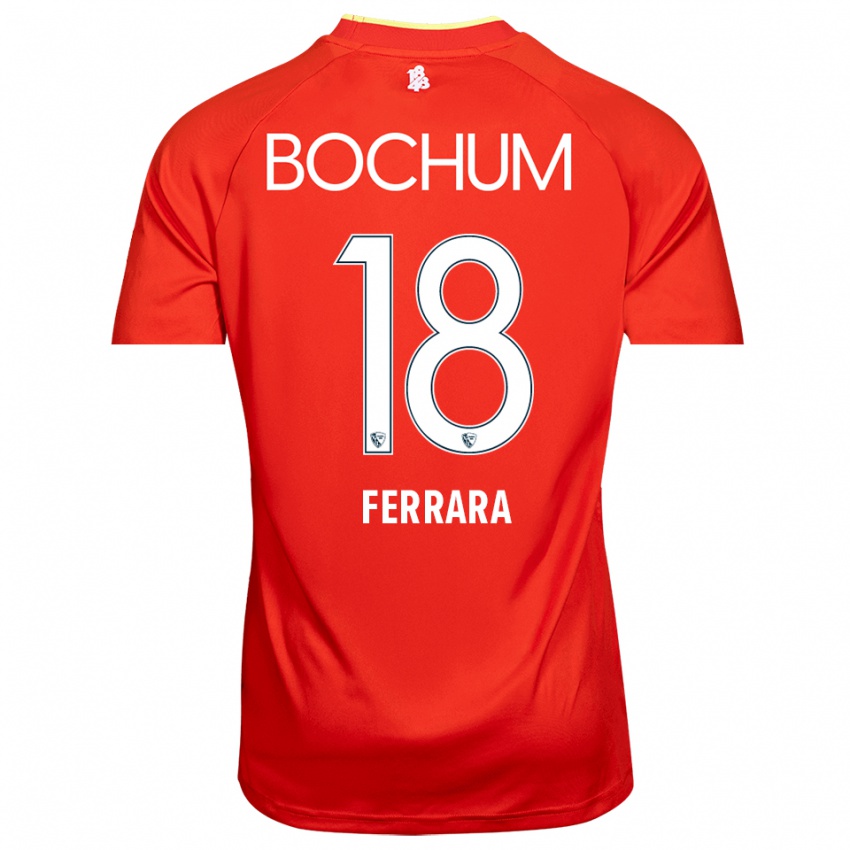 ילדים Noah-Ali Ferrara #18 אדום לבן חולצת שוער 2025/26 חולצה קצרה