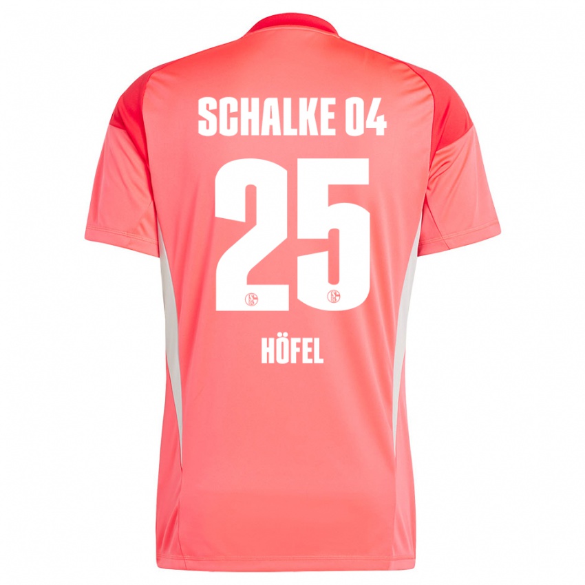 ילדים Luca Höfel #25 אדום אלמוג חולצת שוער 2025/26 חולצה קצרה