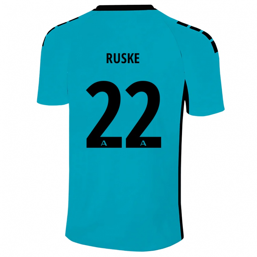 ילדים Neo Ruske #22 ציאן חולצת שוער 2025/26 חולצה קצרה