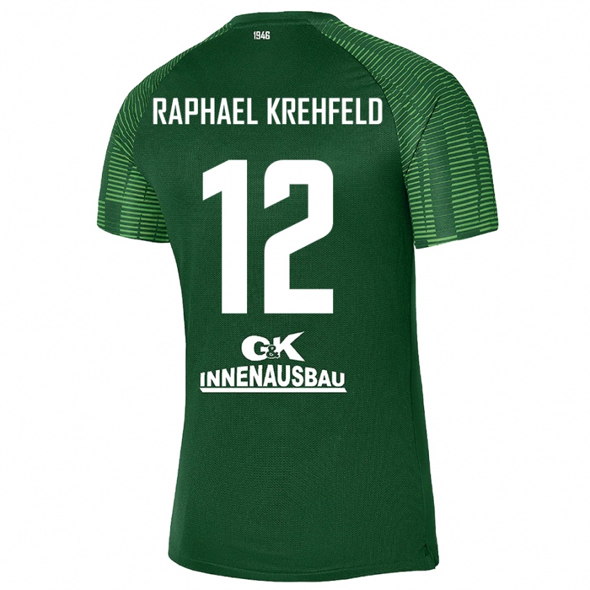 ילדים Luca Raphael Krehfeld #12 ירוק כהה שחור חולצת שוער 2025/26 חולצה קצרה