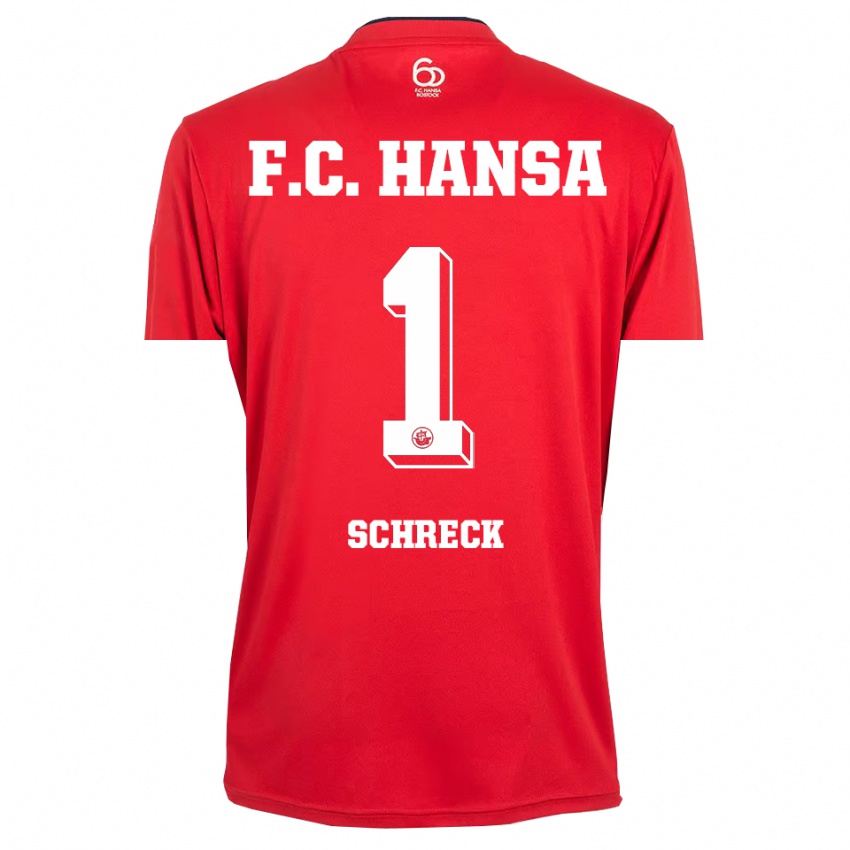 ילדים Til Schreck #1 אדום לבן חולצת שוער 2025/26 חולצה קצרה