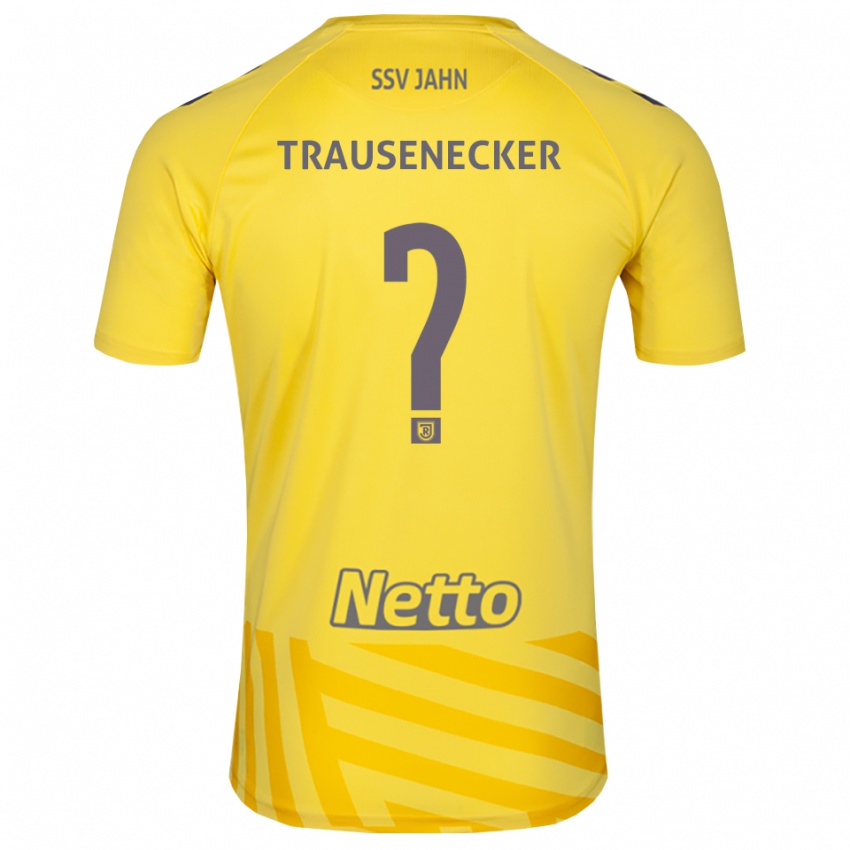 ילדים Bastian Trausenecker #0 אפור צהוב חולצת שוער 2025/26 חולצה קצרה