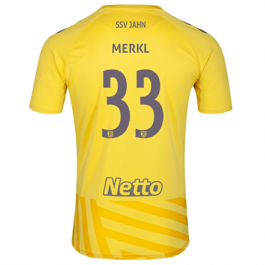 ילדים מאוריס מרקל #33 אפור צהוב חולצת שוער 2025/26 חולצה קצרה