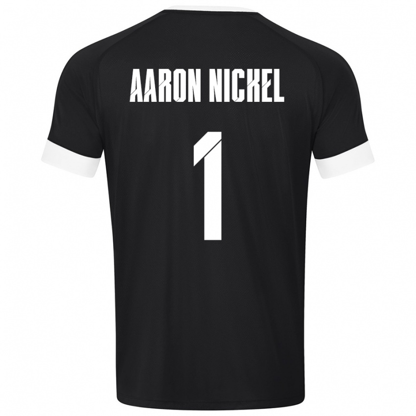 ילדים Arvit Aaron Nickel #1 שחור לבן חולצת שוער 2025/26 חולצה קצרה