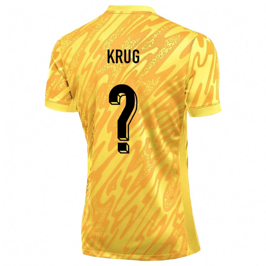 ילדים Jannis Krug #0 צהוב כתום חולצת שוער 2025/26 חולצה קצרה