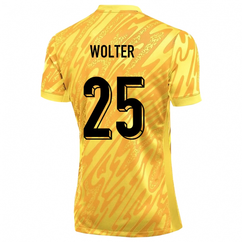 ילדים Fynn Wolter #25 צהוב כתום חולצת שוער 2025/26 חולצה קצרה