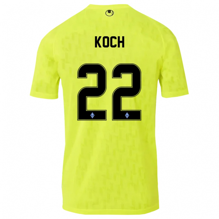 ילדים Nico Koch #22 צהוב שחור חולצת שוער 2025/26 חולצה קצרה