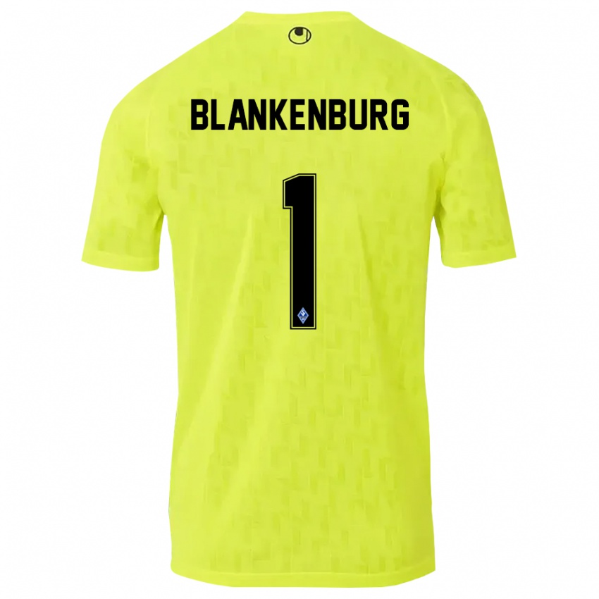 ילדים לוקה אליאס בלנקנבורג #1 צהוב שחור חולצת שוער 2025/26 חולצה קצרה