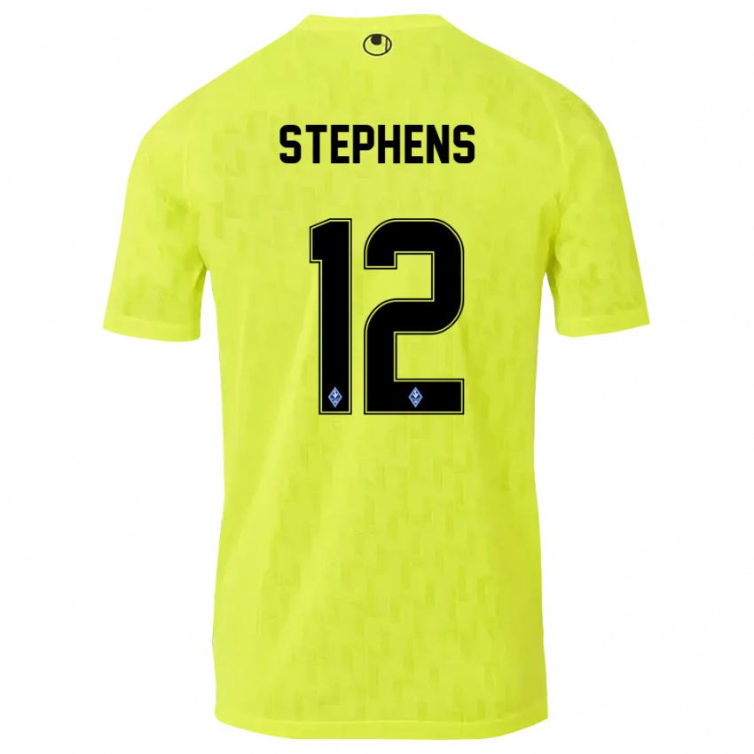ילדים Kaden Stephens #12 צהוב שחור חולצת שוער 2025/26 חולצה קצרה