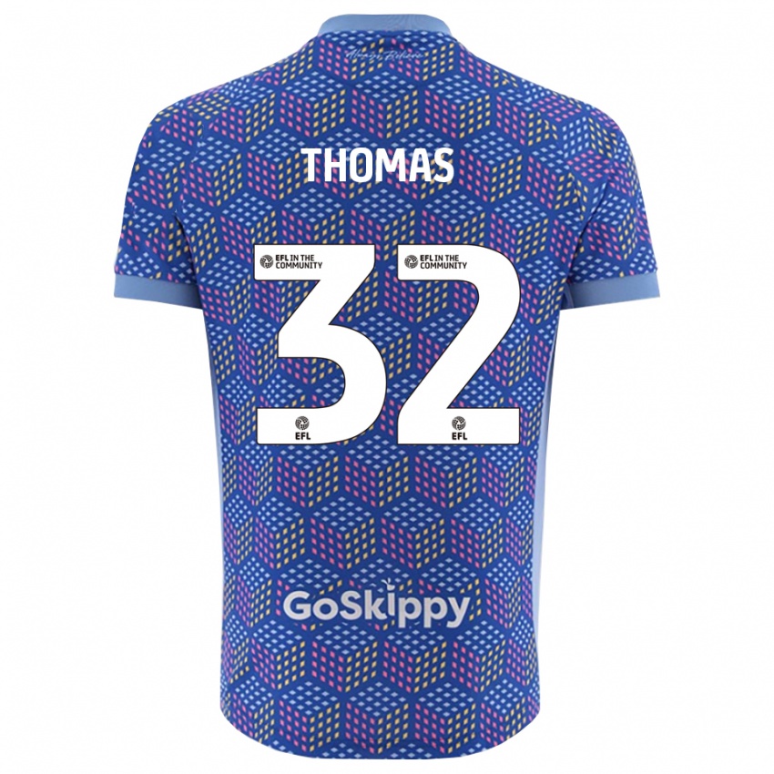 ילדים לואיס תומאס #32 כחול שחור חולצת שוער 2025/26 חולצה קצרה