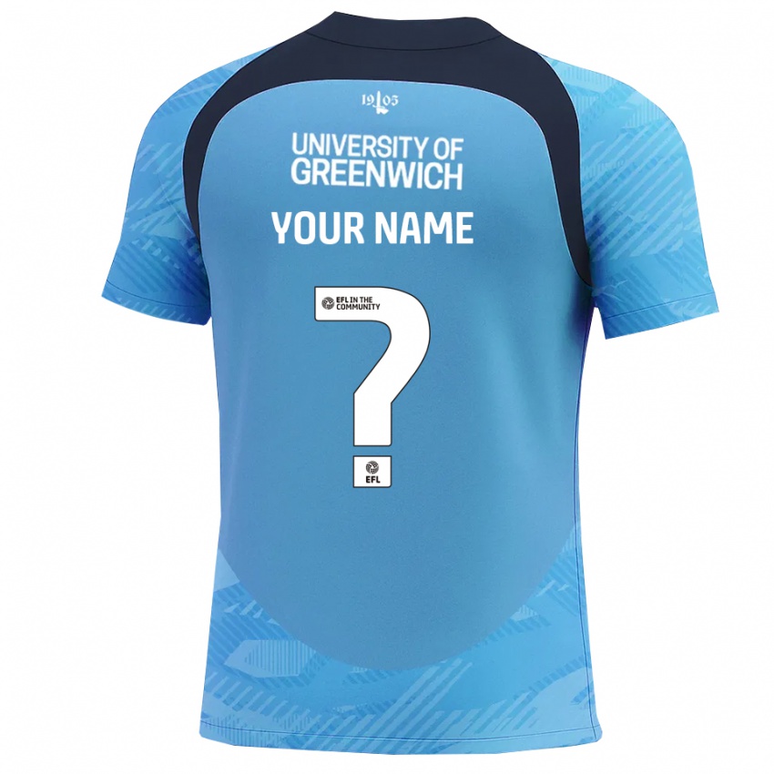 ילדים צ'רלטון את'לטיק כחול לבן חולצת שוער 2025/26 חולצה קצרה