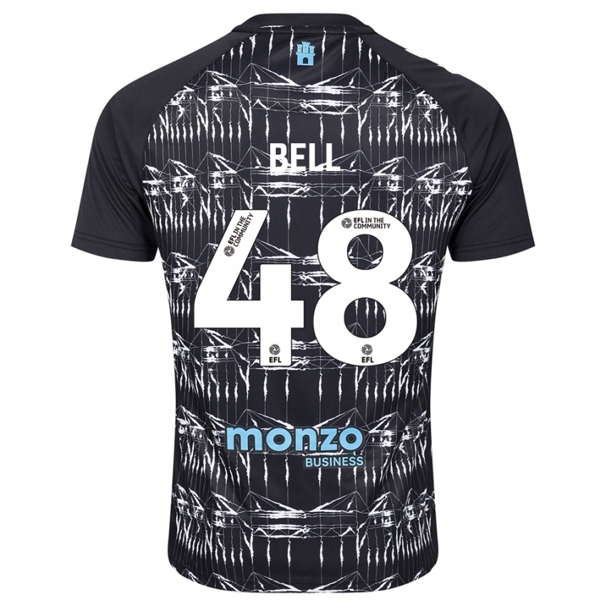 ילדים Luke Bell #48 כחול שחור חולצת שוער 2025/26 חולצה קצרה